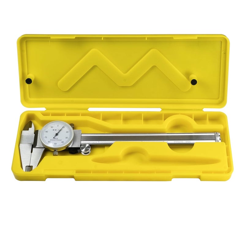 TEXALAN (R) 0-6" 4 Way Dial Caliper .001" Shock Proof Imperial Carbon Steel - Image 1